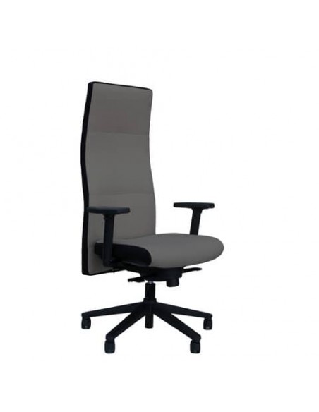 Poltrona direzionale girevole Unisit Next schienale alto regolabile - rivest. ignifugo grigio con braccioli NEXT/IT