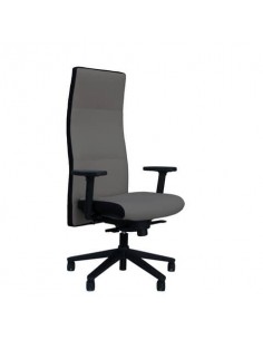 Poltrona direzionale girevole Unisit Next schienale alto regolabile - rivest. pelle grigio - con braccioli NEXT/PT