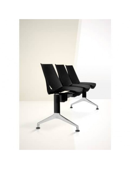 Panca 4 posti attesa Unisit Strike SK4P - schienale fisso - PPL blu SK4P/BL