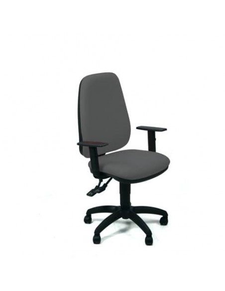 Sedia operativa girevole Unisit Teti TETE Eco Smart - rivestimento fili di luce grigio scuro con braccioli TETE/F14