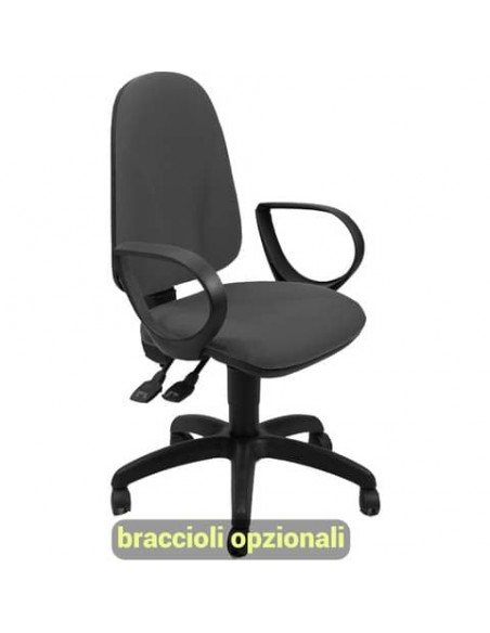 Sedia operativa girevole Unisit Team TMSY Eco smart - schiuma sagomata - rivestimento ignifugo grigio -TMSY/IT