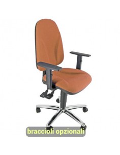 Sedia operativa girevole Unisit Team TMSYC Eco smart - schiuma sagomata - rivestimento Eco arancione - TMSYC/EA