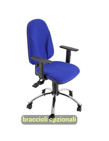 Sedia operativa girevole Unisit Team TMSYC Eco smart - schiuma sagomata - rivestimento Eco blu -TMSYC/EB