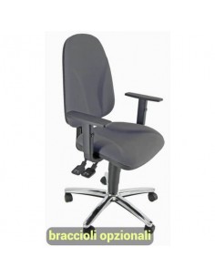 Sedia operativa girevole Unisit Team TMSYC Eco smart - schiuma sagomata - rivestimento Eco grigio scuro -TMSYC/ET