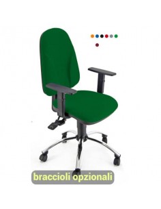 Sedia operativa girevole Unisit Team TMSYC Eco smart - schiuma sagomata - rivestimento Eco verde - TMSYC/EV