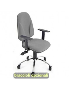 Sedia operativa girevole Unisit Team TMSYC Eco smart - schiuma sagomata - rivestimento fili luce grigio TMSYC/F14