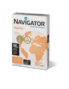 Carta A4 per archiviazione Navigator Organizer 4 fori - 80 g/m² - Risma da 500 fogli - NOR0800162