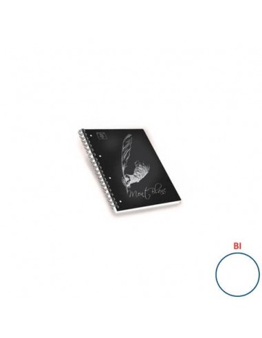 Quaderni spiralati A4 Pigna Mont Blanc Soft Touch assortiti - foglio bianco - 100 ff - Conf. 5 pezzi - 0230688BI