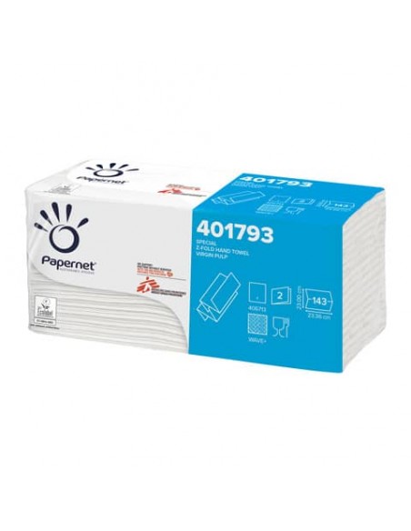 Asciugamani interfogliati piegati a Z Papernet 2 veli - 23x23