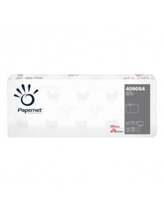 Carta igienica microincollata Papernet 190 strappi - 2 veli Conf. 10 rotoli - 409054