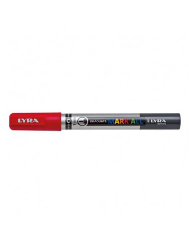 Marcatore a tempera LYRA Graduate Mark All punta tonda 1 mm rosso L6810018
