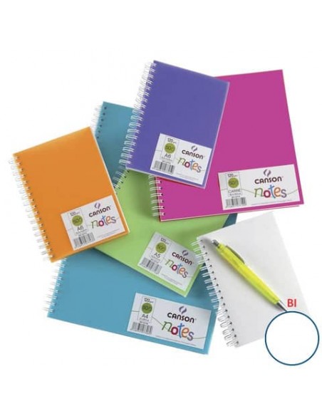 Quaderno a spirale Canson A5 - 50 fogli assortiti C200003026