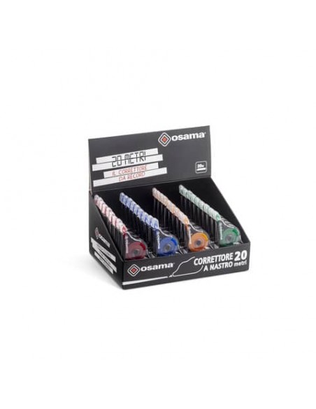 Correttore a nastro 20metri meccanismo colorato 5 mm x 20 mt - OW 10148