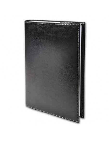 Agenda settimanale 2025 Quo Vadis Presidente 21x27 cm - rivest. sintetico lucido Madera nero 01630325MQ