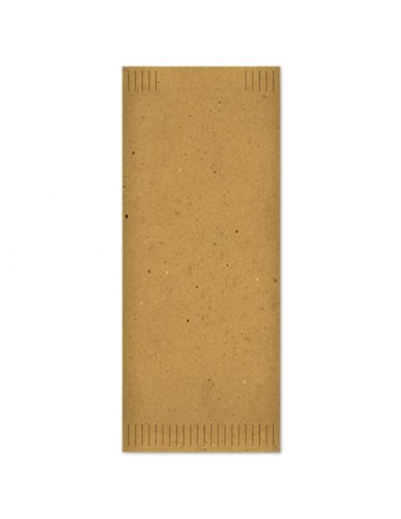 Buste portaposate Fato in cartapaglia con tovagliolo 2 veli avana Conf. 100 pezzi - 88207500