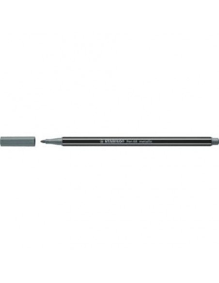 Pennarelli Stabilo Pen 68 metallic 1 mm  argento - 68/805