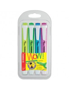 Evidenziatori Stabilo Swing® Cool 1-4 mm assortiti fluo - Conf. 4 pezzi - 275/4