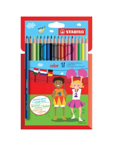 Matite colorate Stabilo Color assortiti  Conf. 18 pezzi - 1918/77-01