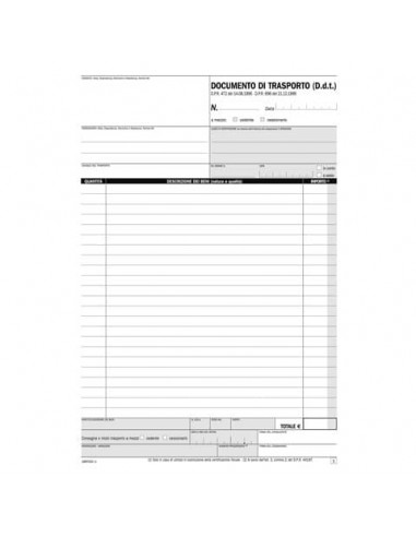 Blocco DDT autoricalcanti data ufficio A4 50x2 copie autoricalcanti DU1687CD200