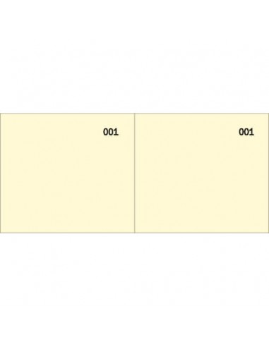 Scontrino colorato a 2 sezioni Data Ufficio blocco 100 copie prenumerate giallo - DU160000030