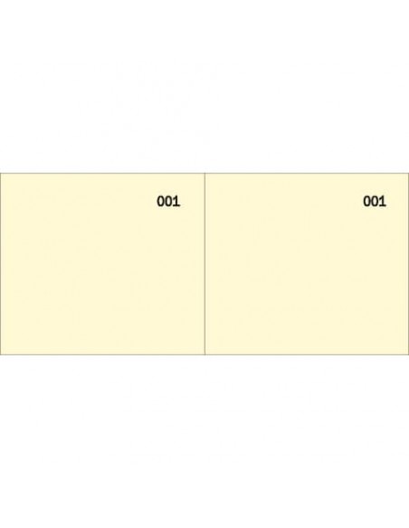 Scontrino colorato a 2 sezioni Data Ufficio blocco 100 copie prenumerate giallo - DU160000030