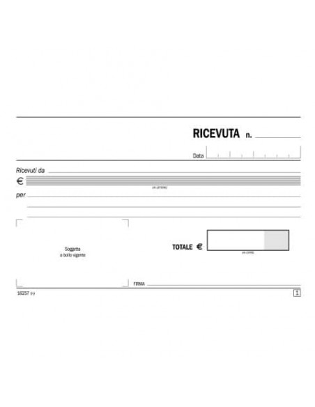 Blocco Ricevute generiche Flex 10x16