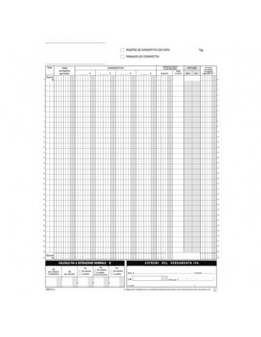 Blocco Registro Corrispettivi primanota dettaglianti data ufficio 29
