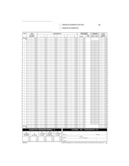 Blocco Registro Corrispettivi primanota dettaglianti data ufficio 29