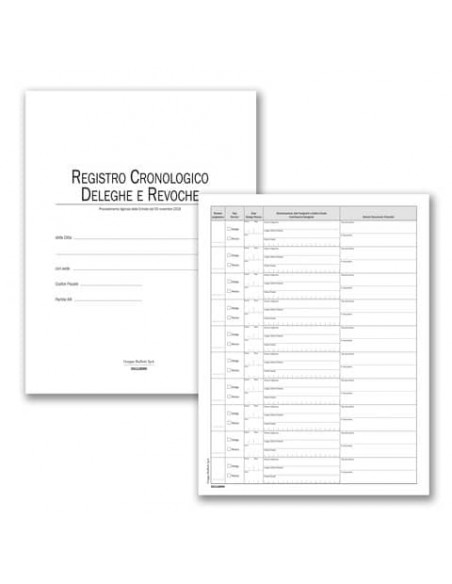 Registro cronologico deleghe/revoche data ufficio 48 pagg. 31x24