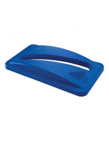 Coperchio per Slim Jim con foro a taglio per la carta Rubbermaid BLUE FG270388BLUE