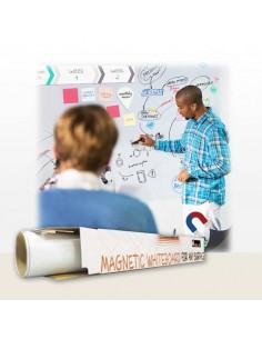 Lavagna adesiva roll-up VIVA magnetica bianca 45x60 cm - 850
