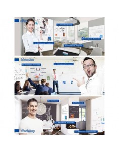 Lavagna adesiva roll-up VIVA magnetica bianca 60x90 cm - 852