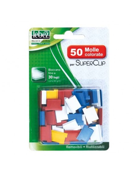 Ricarica Molle lebez metallo colorato  conf. 50 pezzi - 1062