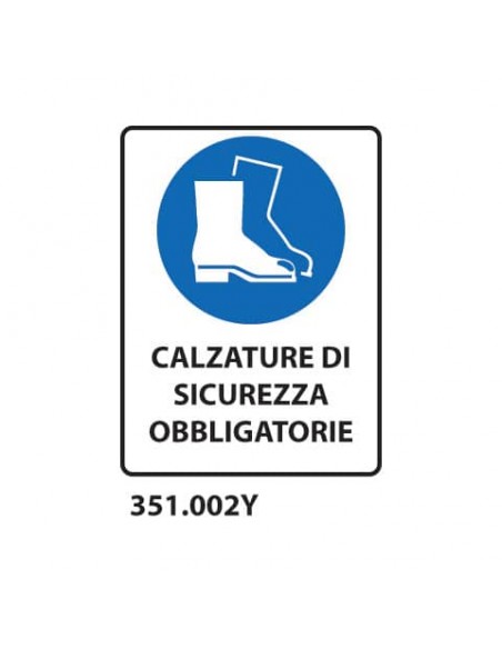 Cartello di obbligo ''Calzature di sicurezza obbligatorie'' Dixon Industries 27x33 cm - 351.002Y