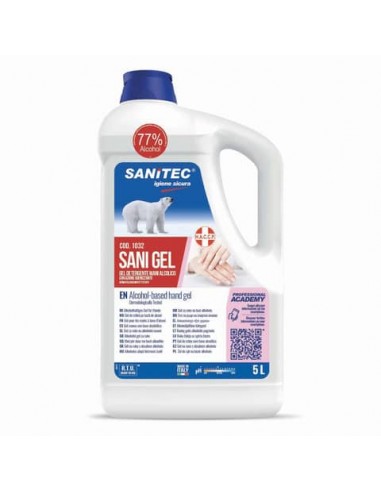Gel igienizzante mani a base alcolica Sanitec Sani Gel Alcol 70% - trasparente flacone 4