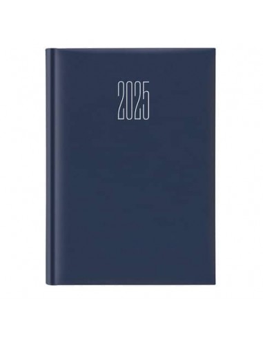 Agenda 2025 Giornaliera S/D abbinati 17x24 cm Gommato blu 25-647B00401C
