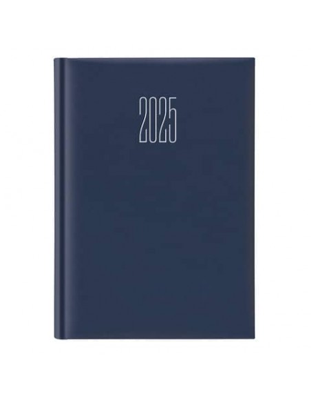 Agenda 2025 Giornaliera S/D abbinati 17x24 cm Gommato blu 25-647B00401C