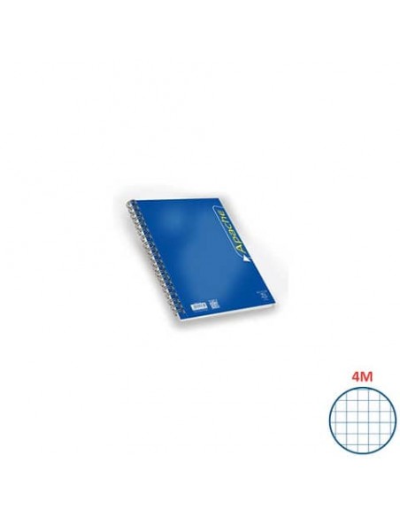 Blocco spiralato Pigna Apache quadretti 4M - A4 140 fogli assortiti - 02138064M