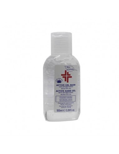 Gel igienizzante mani (alcol 70%) 100 ml - Active linea Bosco di Rivalta - profumo di agrumi - flacone trasparente