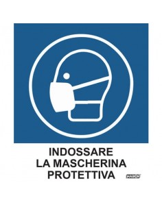 Adesivo segnaletico Markin ''Indossare la mascherina protettiva'' in LWM 12