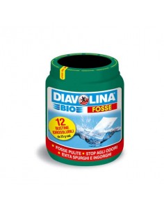 Attivatore fosse biologiche Diavolina Bio 12 bustine idrosolubili da 25 grammi 16020