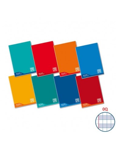 Quaderno Maxi One Color 100 Gr Didattico A4 a quadretti Q con margini - colori assortiti - 18+1 fogli - 7045