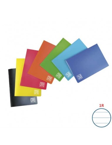 Quaderno Maxi One A4 punto metallico Color PM PPL 80 gr rigatura 1R 20ff+1 colori  assortiti - 5573