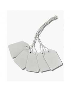 Etichette con filo Lebez bianco misure assortite Conf. 500 pezzi - A392