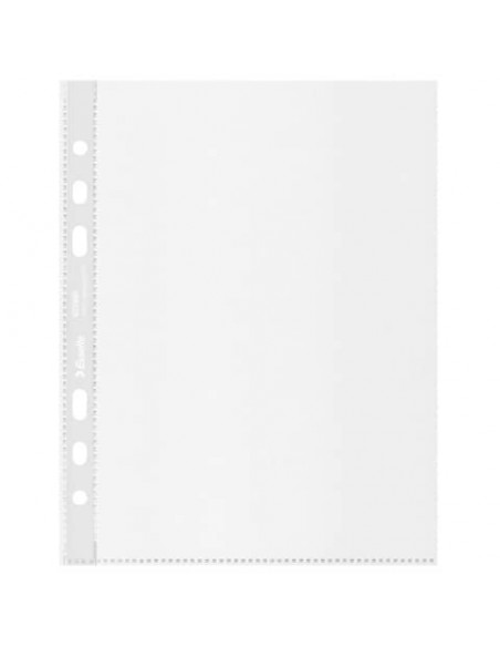 Buste a perforazione universale Esselte Office f.to A5 100% riciclate trasparenti - conf. 100 pezzi - 627495