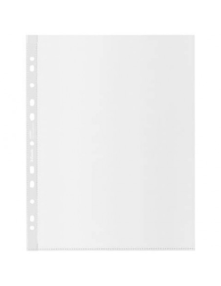 Buste a perforazione universale Esselte Office f.to 22x30 cm 100% riciclate trasparenti - conf. 50 pezzi - 627502