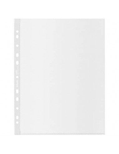 Buste a perforazione universale Esselte De Luxe f.to 22x30 cm 100% riciclate trasparenti - conf. 100 pezzi - 627503