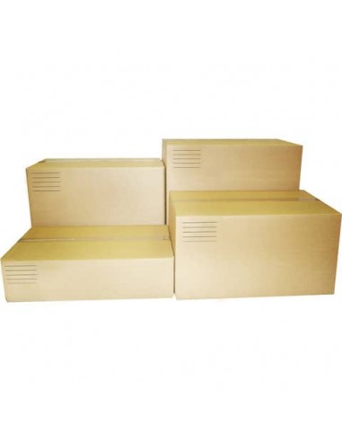 Scatole americane imballo di cartone a 2 onde 600x400x400 mm colore avana - conf. 10 pezzi - 12646701