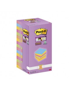 Foglietti riposizionabili  Post-it® Super Sticky Color Notes 76x76 mm Tower Pack 16 blocchetti da 90 ff