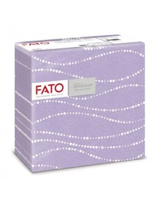 Tovaglioli piegati 1 velo Fato Tablewear 40x40 cm pura cellulosa decoro Perle lilla conf. 50 pezzi - 88446500